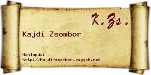 Kajdi Zsombor névjegykártya